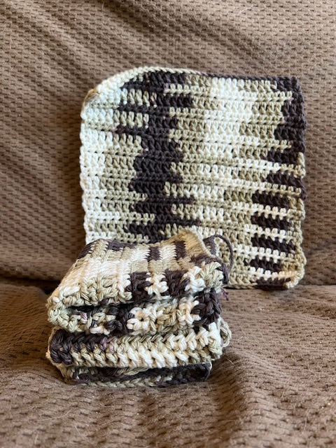 Cozy Scrub Goblins – Handmade Cotton Washcloths (Set of 4)